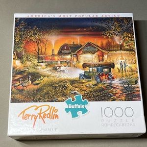 Buffalo David Bitton Autumn Puzzle - Orange and Blue
